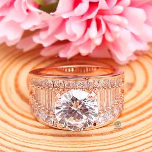 Rose Gold Plated Animal Shape CZ Designer Band Ring - Product Image 2