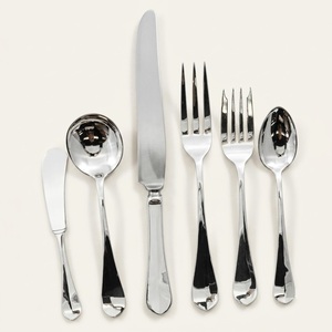 Juego de cubiertos de oro al por mayor, juego de cubiertos de acero inoxidable pulido a espejo, estilo moderno, cuchillo, cuchara, tenedor, cubiertos plateados para boda - Product Image 5