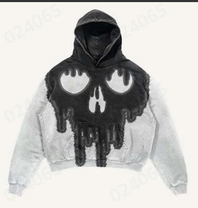 Sudadera con Capucha Gótica para Mujer, Diseño de Corazón de Esqueleto Negro, con Bolsillos, Corte Regular, Diferentes Diseños - Product Image 3