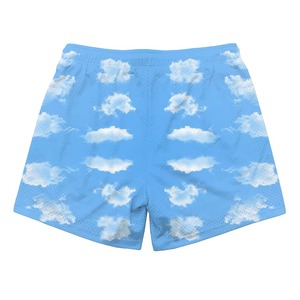 Pantalones Cortos Deportivos Casuales para Hombre, con Estampado de Nubes, Transpirables, de Malla, con Cordón en la Cintura, Diseño de Cielo Azul, Tejido de Poliéster - Product Image 4