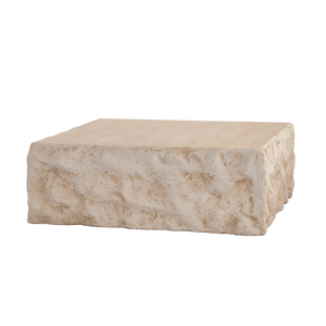 Table basse beige de style moderne du milieu du siècle, design vintage imitation pierre pour salon - Product Image 3