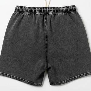 Shorts en jean délavé sur mesure pour hommes, décontractés, été, pur coton, respirants, écologiques, service OEM - Product Image 2