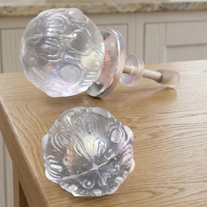 Beads Art <b>Crystal</b> Glass Modern Cabinet <b>Knob</b> Handle Durable Eco-Friendly Adjustable Multi-Function for Home Office Furniture - Product Image 3