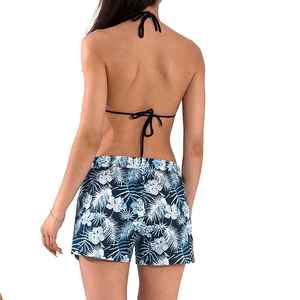 ผ้ากันแดด UV พิมพ์ลายดิจิทัล ระบายอากาศได้ดี กางเกงขาสั้นชายหาดสำหรับผู้หญิง ปรับเชือกผูกได้ สกรีนโลโก้ตามสั่ง - Product Image 4