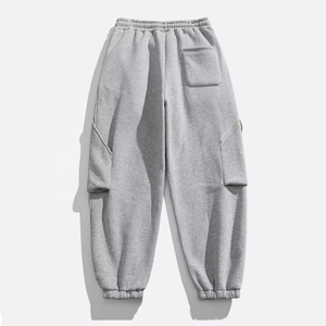 Pantalon de jogging unisexe délavé à l'acide, coupe large, haute qualité, avec logo personnalisé, léger, pour le printemps, avec poches, taille mi-haute, décontracté - Product Image 6