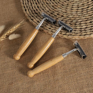 1 rasuradora manual ecológica con mango de bambú natural para hombres y mujeres, para hotel, hogar, viajes o cuidado corporal. - Product Image 4