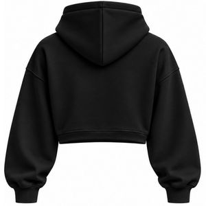 Sweat à capuche court noir personnalisé Sigma Gamma Rho pour femmes, avec motif Poodle Sororité Grecque, style streetwear - Product Image 2
