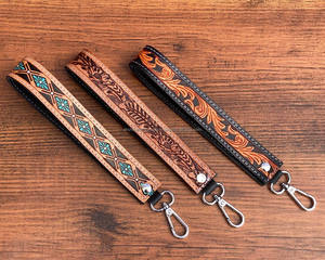 สายคล้องข้อมือหนังวัวแท้แบบซับลิเมชันสายคล้องข้อมือดีไซน์แบบสายหนังวัวแท้ - Product Image 4