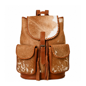 Handcrafted Hair On Cowhide <b>Leather</b> <b>Backpack</b> for Women Western Travel <b>Backpack</b> Genuine <b>Leather</b> <b>Laptop</b> School Casual Day <b>backpack</b> - Product Image 2