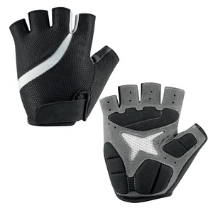 Guantes de Ciclismo de Medio Dedo ATTIRELY SPORTS, Transpirables, Recubiertos de Poliéster y Poliuretano, Unisex, Gris y Negro, con Cierre de Gancho y Bucle - Product Image 1
