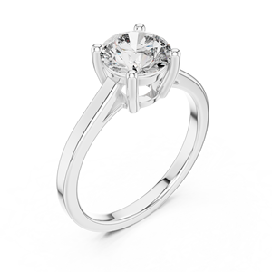 Anillo de compromiso de plata de ley 925 con moissanita de corte redondo al por mayor, fabricante y proveedor OEM ODM de joyería - Product Image 4
