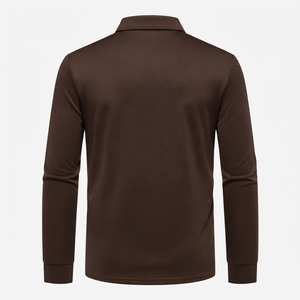 Camiseta de Golf de Manga Larga para Hombre, Ropa Deportiva que Absorbe la Humedad, Camiseta de Manga Larga con Cuello Clásico de Algodón, Venta al Por Mayor - Product Image 2