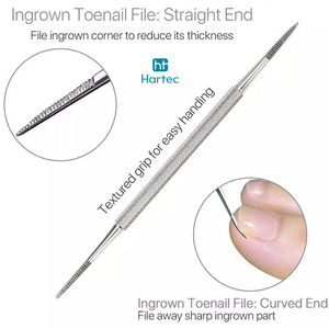 Kit d'outils professionnels de manucure et pédicure en acier inoxydable 6 pièces : coupe-ongles, repousse-cuticules et outil pour l'élimination des ongles incarnés - Product Image 3