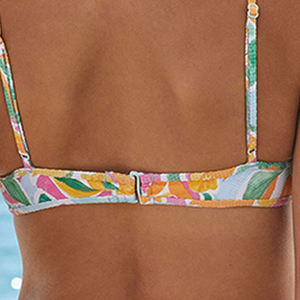 Conjunto de Bikini con Estampado Floral para Mujer, Dos Piezas, Spandex y Poliéster, Cuello Cuadrado, Top Triangular, Braguita Tipo Tanga, Traje de Baño - Product Image 6
