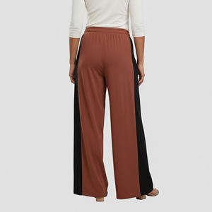 Pantalon de survêtement pour femme en molleton polyester/coton, coupe large, taille haute, chaud, 300 GSM, longueur intégrale - Product Image 2
