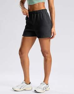 Shorts pour femmes personnalisés, taille haute, respirants, séchage rapide et écologiques, imprimé couleur, taille XL, coupe ajustée, shorts de course - Product Image 1