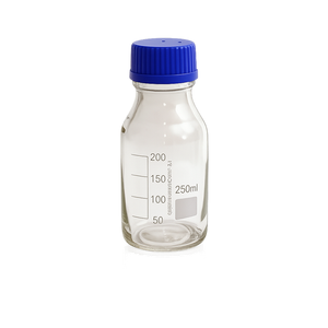 Botella de Reactivo de Vidrio Borosilicato Graduada MAYALAB, Capacidad de 250 ml, Transparente, 1 Año de Garantía, Ampliamente Utilizada en Laboratorios - Product Image 1