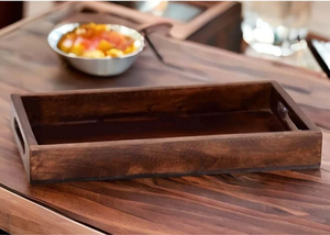 Elegante Bandeja Rectangular de Madera para Servir Té, Café, Desayuno, Bocadillos, Comida en Casa o en Restaurantes - Product Image 4