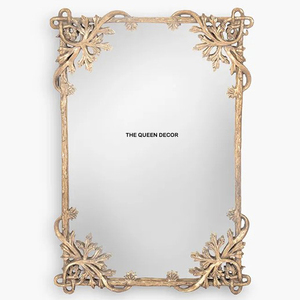 Espejo de Pared Decorativo Hecho a Mano, Clásico, Único, Elegante, de Metal Dorado con Acabado Antiguo, Marco de Espejo Moderno y Elegante - Product Image 3