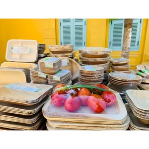 Compartment Areca Palm Leaf <b>Disposable</b> Compostable Square Tray Meal Prep Bento <b>Plate</b> for Camping-Macy - Product Image 6