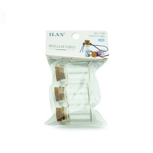 Bottiglia in Vetro ILAN con Tappo in Sughero 30mm X 40mm 15Ml per Oli Essenziali - Product Image 2