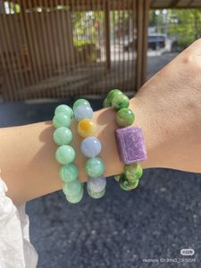 Elegantes Pulseras de Resina para Mujer, Clásicas con Piedras de Colores Verde, Azul y Morado, Joyería de Regalo, Accesorio de Moda - Product Image 2