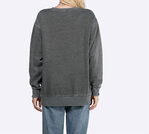 Sudadera Vintage Lavada con Letras USA para Mujer, Oversize, Cuello Redondo, Holgada, Informal, de Algodón y Forro Polar - Product Image 5