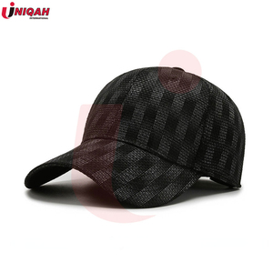 Unisex 6-Panel Plaid Baseball Cap Cotton Flannel Casual <b>Hat</b> Spring Autumn Fitted 56-58CM - Product Image 2