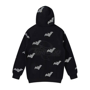 Prix raisonnable, service OEM, sweats à capuche pour hommes en strass pour l'hiver, 100% coton, fermeture éclair, logo personnalisé, respirant, style unique - Product Image 2