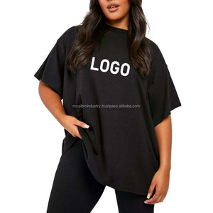 T-shirt surdimensionné en coton et élasthanne pour femmes de créateur T-shirt de sport d'été décontracté et respirant à séchage rapide Tailles personnalisées disponibles - Product Image 5