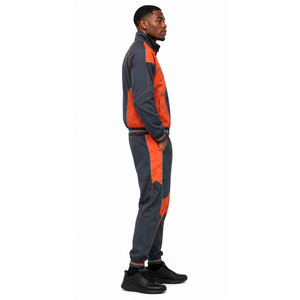 High Quality 100% Nylon Men Zipper Jacket and <b>Trouser</b> Set Custom Logo Oversized Windbreaker Tracksuit For Men's - Product Image 4