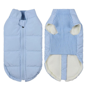 Winter Warm <b>Dog</b> Puffer Vest Jacket Fleece Lined Quilted Coat for Small Medium <b>Dogs</b> Windproof Snap <b>Button</b> Zip Closure Multi-Color - Product Image 5