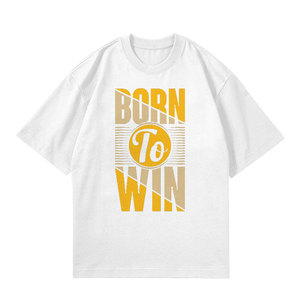 Camiseta Casual de Manga Corta con Cuello Redondo y Estampado de Letras Tie-Dye en la Parte Delantera, Corte Regular para Hombre, 100% Algodón Jersey, Marca Born Be Awesome - Product Image 3