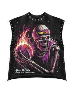 Camiseta sin mangas para hombre, estilo vintage, hip hop urbano, 100% algodón, 300 g/m², corte holgado, con pedrería, ecológica, venta al por mayor, personalizada - Product Image 6