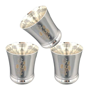 Vaso de Agua de Acero Puro Hecho a Mano con Diseño de Lujo, Vaso para Beber Agua, Vaso para Beber Vino, Vaso de Chupito para Bar - Product Image 1