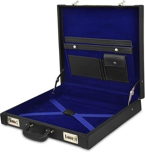 Estuche de transporte para delantales negro con emblema plateado – Varios tamaños, almacenamiento con cerradura, origen importado - Product Image 2