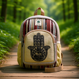 Sac à dos promotionnel en coton et chanvre - Product Image 3