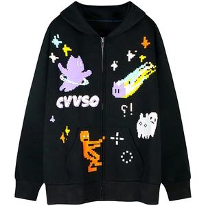 Sweat-shirt d'hiver coupe moderne pour hommes 100% Polyester de haute qualité polaire professionnelle lourde couleur unie à capuche coupe-vent - Product Image 3