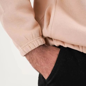 Sweat-shirt à capuche surdimensionné pour homme en polaire, couleur unie, manches classiques, vêtement décontracté pour l'automne - Product Image 6