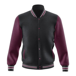 เสื้อแจ็คเก็ตวาร์ซิตี้แบบมีกระดุม ปักลายเชนิลล์ตัวอักษรตามสั่ง OEM สำหรับฤดูหนาว สไตล์สตรีทแวร์ ผ้าขนสัตว์หลากสี แขนยาว แต่งแพทช์ - Product Image 1