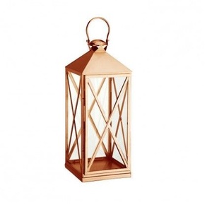 New Arrival 2026 Metal Candle Rectangle Shape <b>Lantern</b> for Home Decor With <b>Copper</b> Finish Candle Holder For Both Home & Wedding - Product Image 1