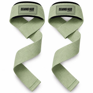 Correas de Levantamiento de Pesas Unisex Personalizadas con Logotipo de Algodón, Ajustables, Antideslizantes, con Soporte para Muñeca de Cola Larga, Portátiles, Servicio OEM - Product Image 1