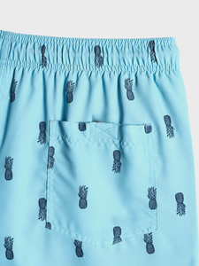 Short décontracté pour homme, imprimé ananas par sublimation, respirant, en maille, taille mi-haute, avec cordon de serrage et poches, personnalisable, idéal pour l'été et la plage - Product Image 5