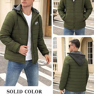 Chaqueta acolchada informal de alta calidad con relleno grueso para días de clima nevado, chaqueta de invierno - Product Image 4