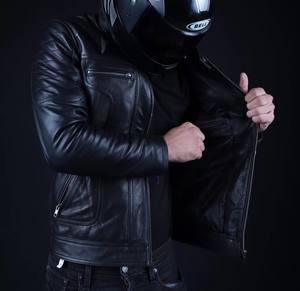 Chaqueta de Cuero Genuino de Piel de Oveja con Acabado de Lujo, Diseñada para Uso Diario en la Calle, Corte Moderno, Logotipo Frontal - Product Image 6