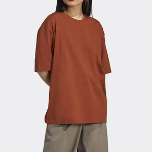 T-shirt surdimensionné vintage à carreaux en coton et polyester résistant pour femme, personnalisable, en tissu tricoté vierge - Product Image 3