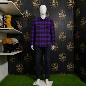 Men's Long Sleeve Plaid Flannel Shirt Regular Fit Casual 100% Cotton Winter Full Sleeve <b>Button</b> Collar Woven Heat-Transfer - Product Image 5