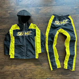 High Performance Nylon Polyester Windbreaker Set Custom Hooded Zip Sports Jacket Training Outfit Gym Running Wear Bulk Supplier - Product Image 5