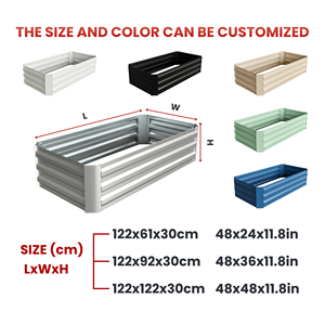 Jardinera Elevada de Metal, Directo de Fábrica, Duradera, Ovalada, para Exteriores, para Cultivo de Vegetales, Pedidos al por Mayor, GB002 - Product Image 2