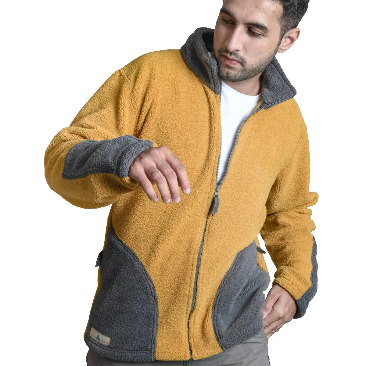 도매 남자의 폴라 양털 재킷 사용자 정의 디자인 야외 착용 하프 지퍼 최고 품질 겨울 남여 공용 폴라 재킷
